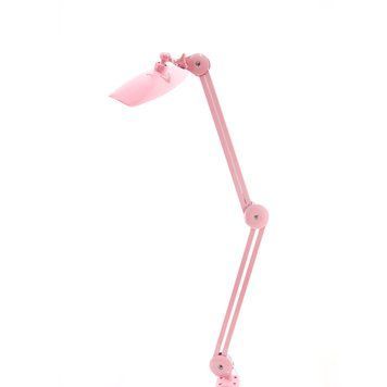 Лампа настольная на струбцине Working Lamp с кнопочным переключением, 24 Вт Розовая (лампа для мастера маникюра)