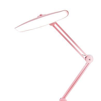 Лампа настольная на струбцине Working Lamp с кнопочным переключением, 24 Вт Розовая (лампа для мастера маникюра)