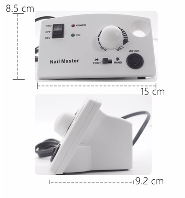 Фрезер для манікюру Nail Master ZS-602 65 Вт 45 000 об/хв (білий)
