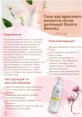 Гель против вросших волос после депиляции (средство от вросших волос) Desire Beauty 200 мл