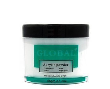 Акриловая пудра для ногтей Global Fashion 28 г прозрачная