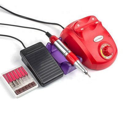 Фрезер для маникюра Nail Master ZS-603 65 Вт 45000 об/мин с педалью (красный)
