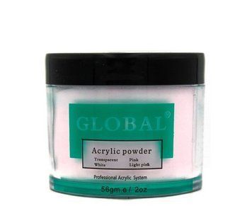 Акриловая пудра для ногтей Global Fashion 28 г светло-розовая