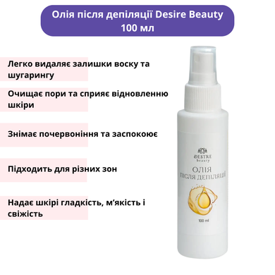 Набор средств для депиляции DESIRE BEAUTY mini (гель до депиляции 50 мл, лосьон после депиляции 50 мл, крем-скраб для тела)