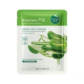 Маска для лица тканевая косметическая HCHANA, 30 г Алое