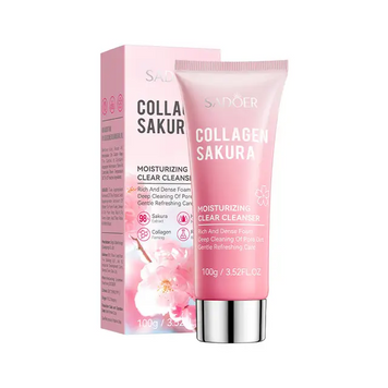Пенка для умывания с коллагеном SADOER Collagen Sakura, 100 мл